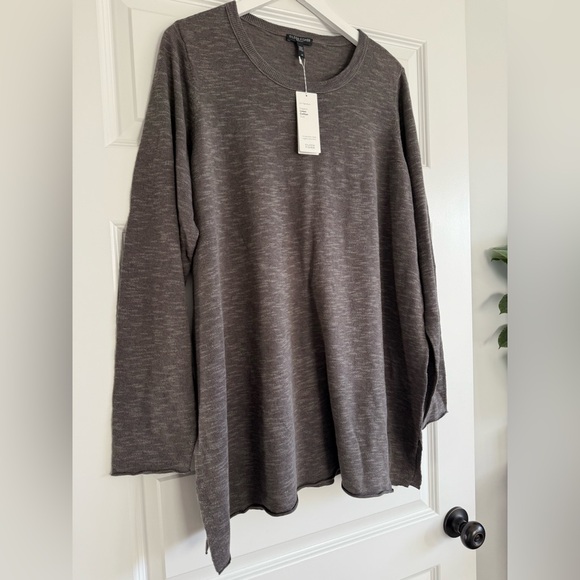 Eileen Fisher Brown Tunic Top - Picture 3 of 13